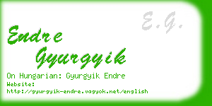 endre gyurgyik business card